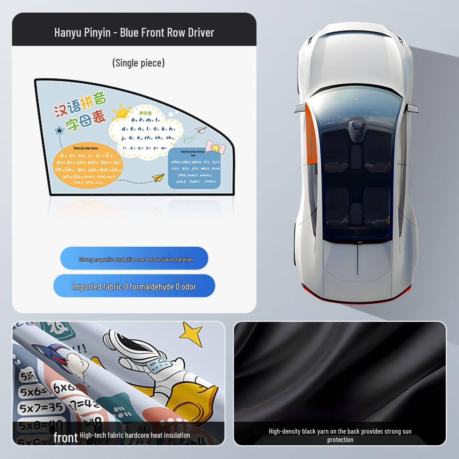 Magnetic Car Sunshade Curtains for Privacy and Safety - No-Install Side Window Sleeping Shield for Sedan