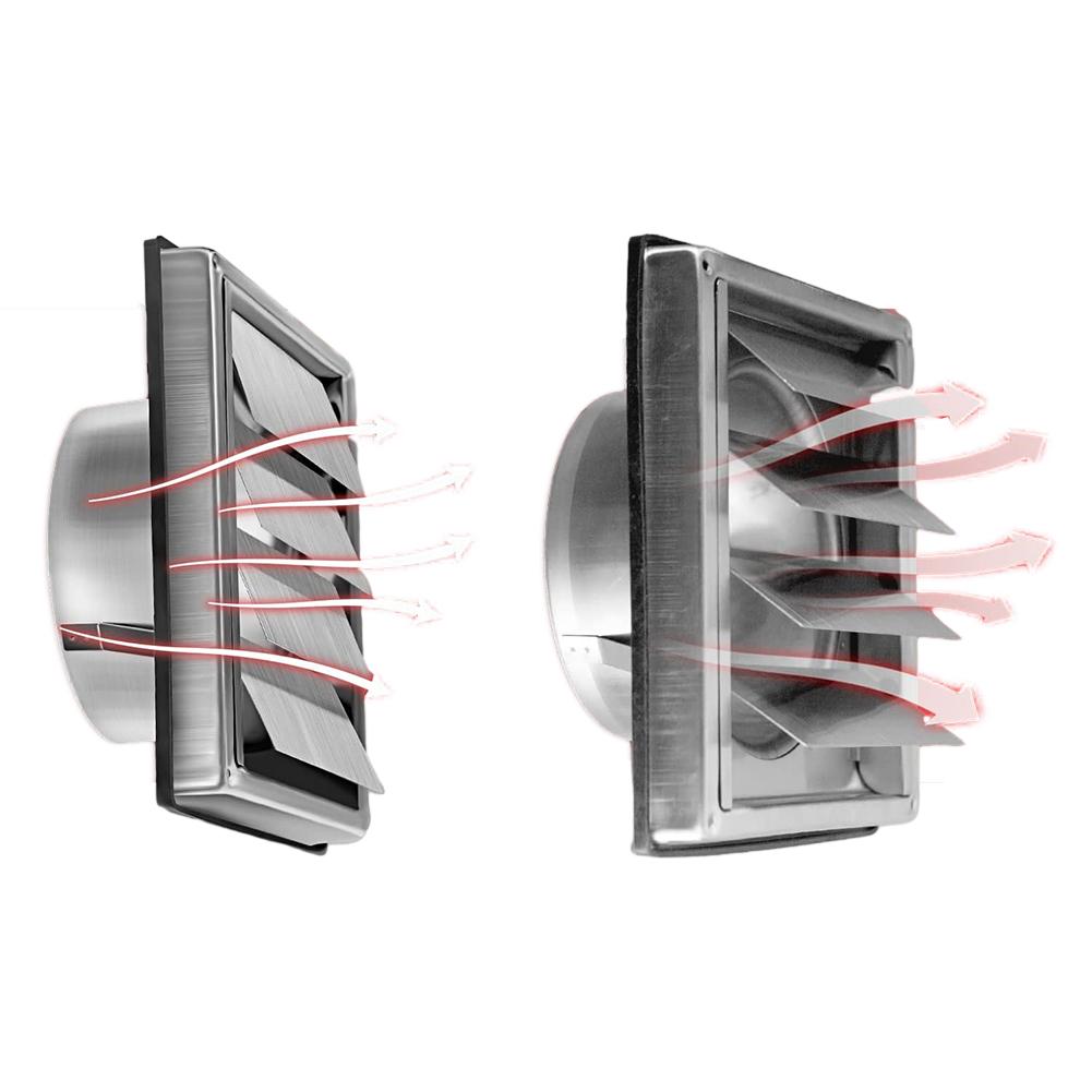 4/5/6inch Air Vent Duct Grill Stainless Steel Grille Duct Vent Cover Ventilation Exhaust Grille Cover Outer Wall Rainproof Cap