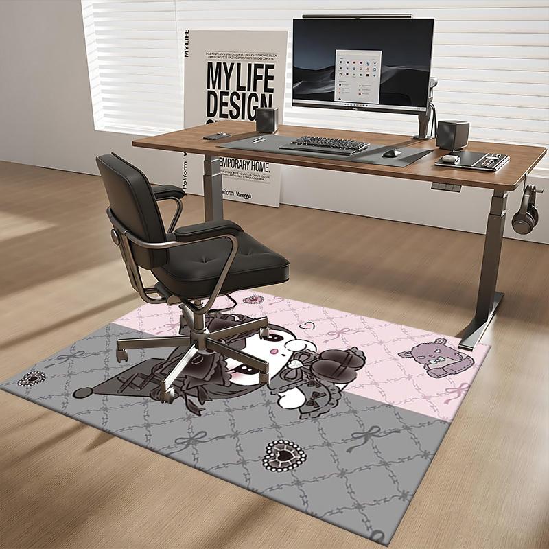 Anime Cartoon Design Chair Mat - Non-Slip Carpet for Office Chair, Home Decor, Living Room, Bedroom, Game Room & Dormitory (Seasonal Gift).E095