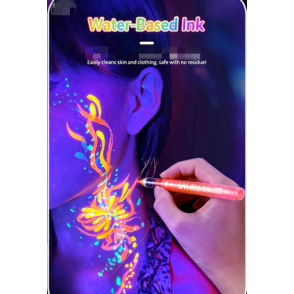 Children and Students Draw Luminous Pigments, Graffiti, DIY Markers, Fluorescent Pens