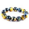 Natural Gold Blue Tiger Eye Yellow Tungsten Round Beads Party Bracelet Women Men 18mm 16mm 14mm 12mm 10mm AAAAA