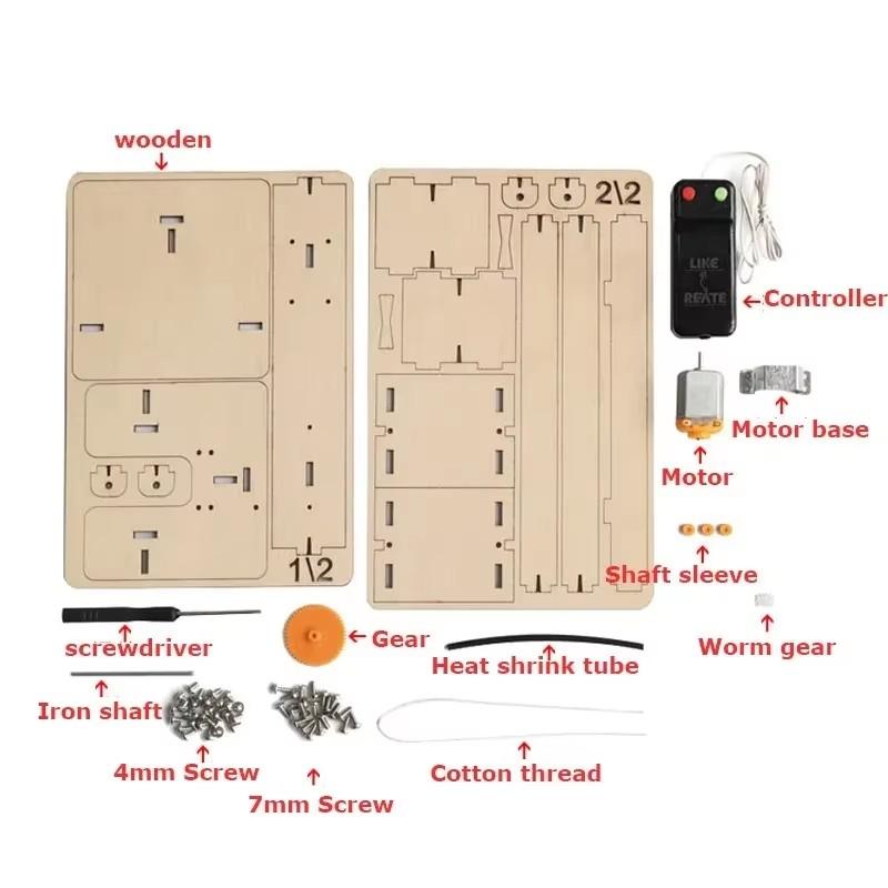 Diy Science Project Kit Puzzle Toys Creative Education Diy Detailed Guide Electric Elevator Lift Model Gifts For Children Adults