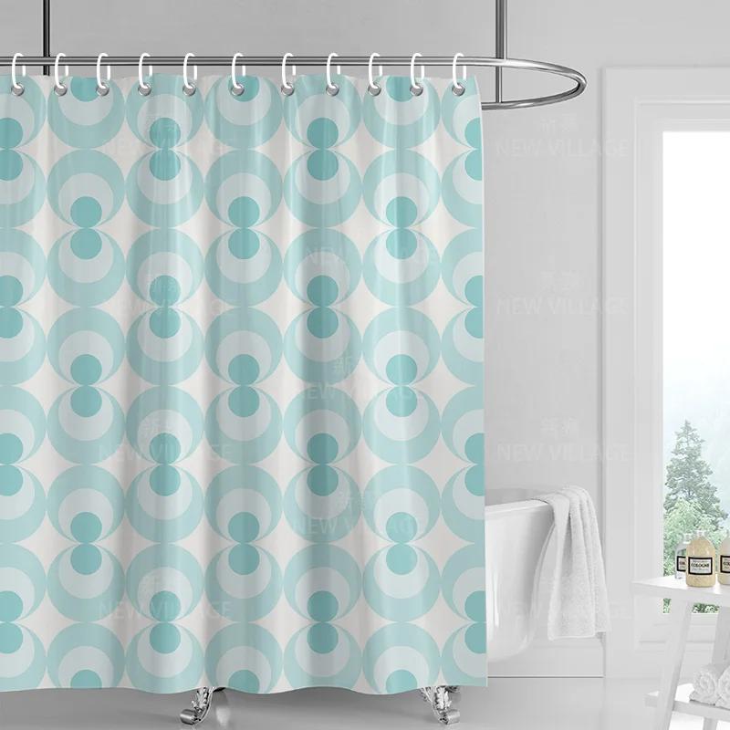 Home decoration shower curtains bathroom waterproof curtain fabric Living Room Modern Nordic Modern geometric pattern simple