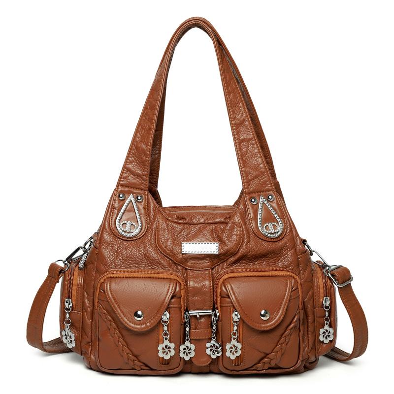 Women's Handbag Large Capacity Commuting Shoulder Bag PU Crossbody Bag