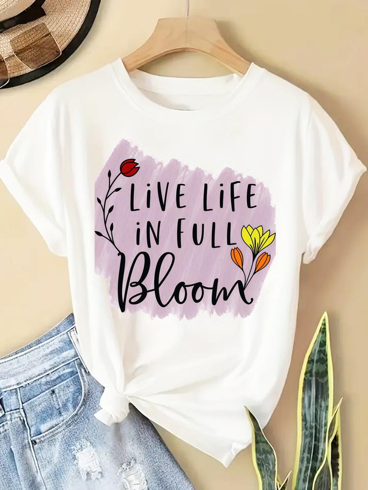 

(Asian Size) butterfly trend Printed Clothing Casual T Shirt Lady Female Top Fashion Graphic Short Sleeve T-shirts Women Tee S