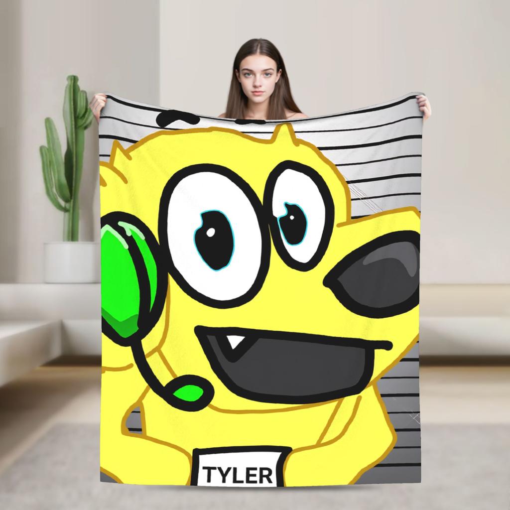 Tylers And Snowi Gaming Blanket  Camping Flannel Throw Blanket For Living Room Warm Soft Customized Quality Bedspread Gift