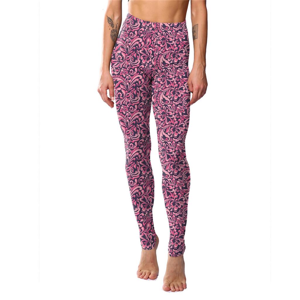 Floral Leggings High Waist Paisley Printed Legging For Women Highly Stretchable Fitness Tights Yoga Pants Workout Sportswear