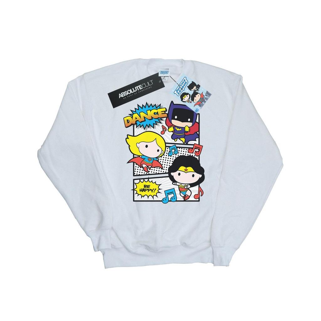 DC Comics Womens/Ladies Chibi Super Friends Dance Sweatshirt