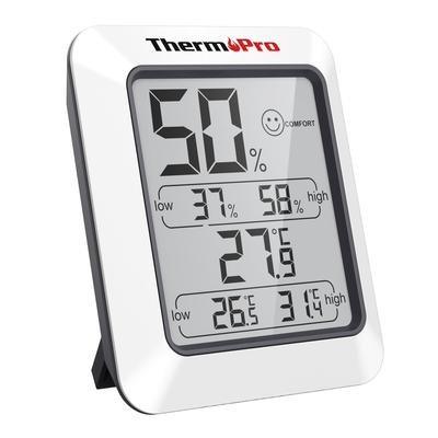 ThermoPro ThermoPro Digital Meter with Face High with Perfect for the Rainy Suitable for Tabletop and TP50 Hygrometer/Temperature Icon, Accuracy,