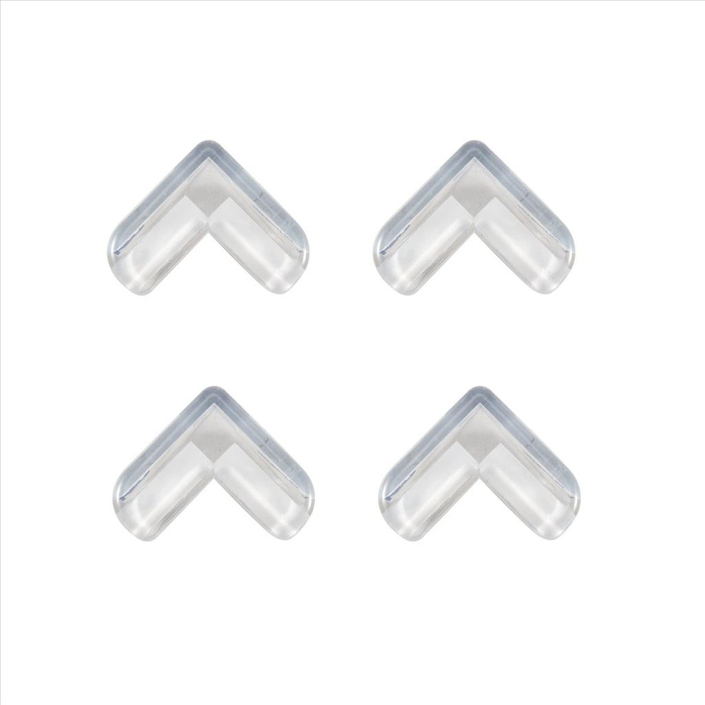 BHBL 4 Pieces Clear Safety Soft Plastic Table Desk Corner Guard Protector