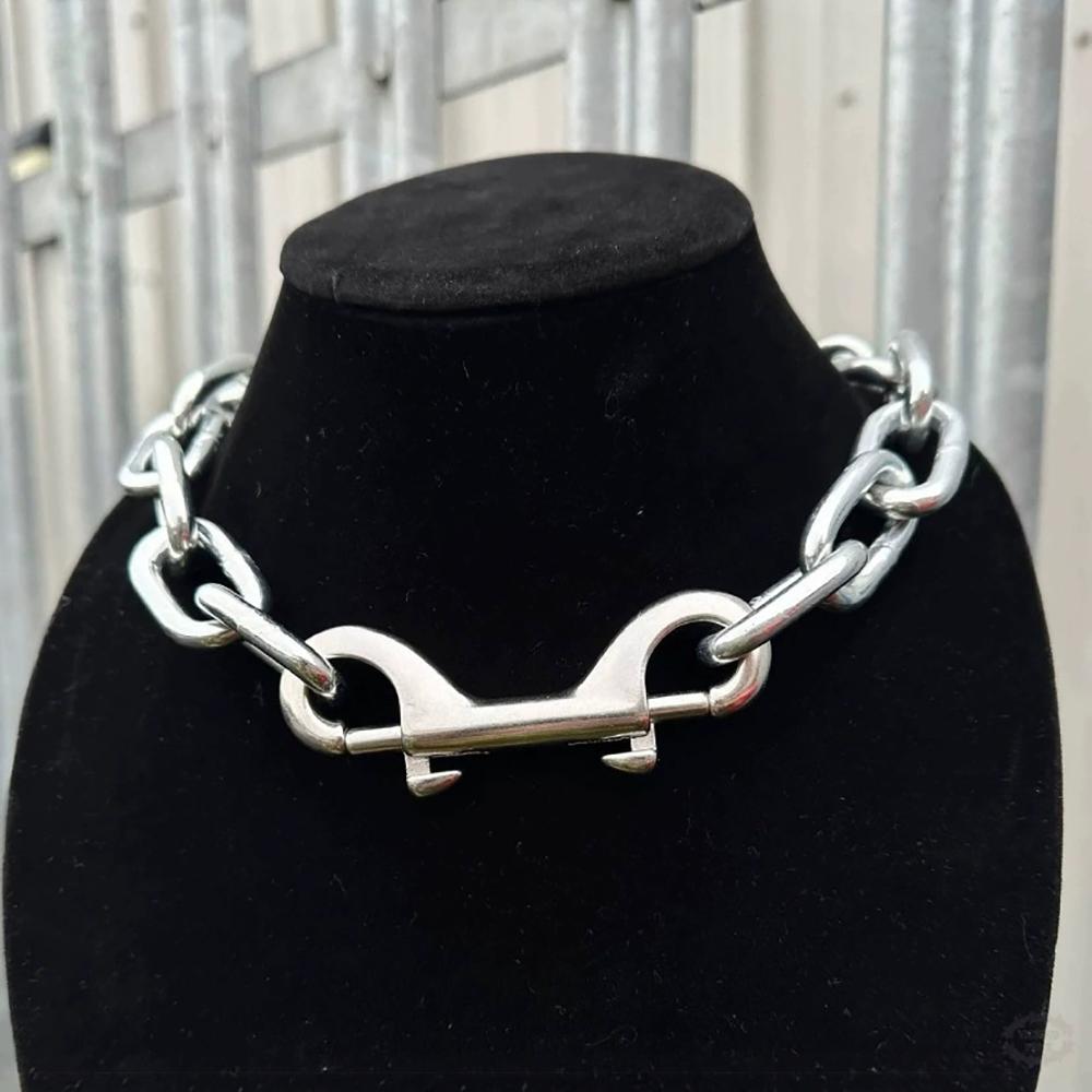 Fashionable Punk Geometric Rivet Necklace Female Instagram Hip-Hop Punk Cold Style Personality Collarbone Chain Other