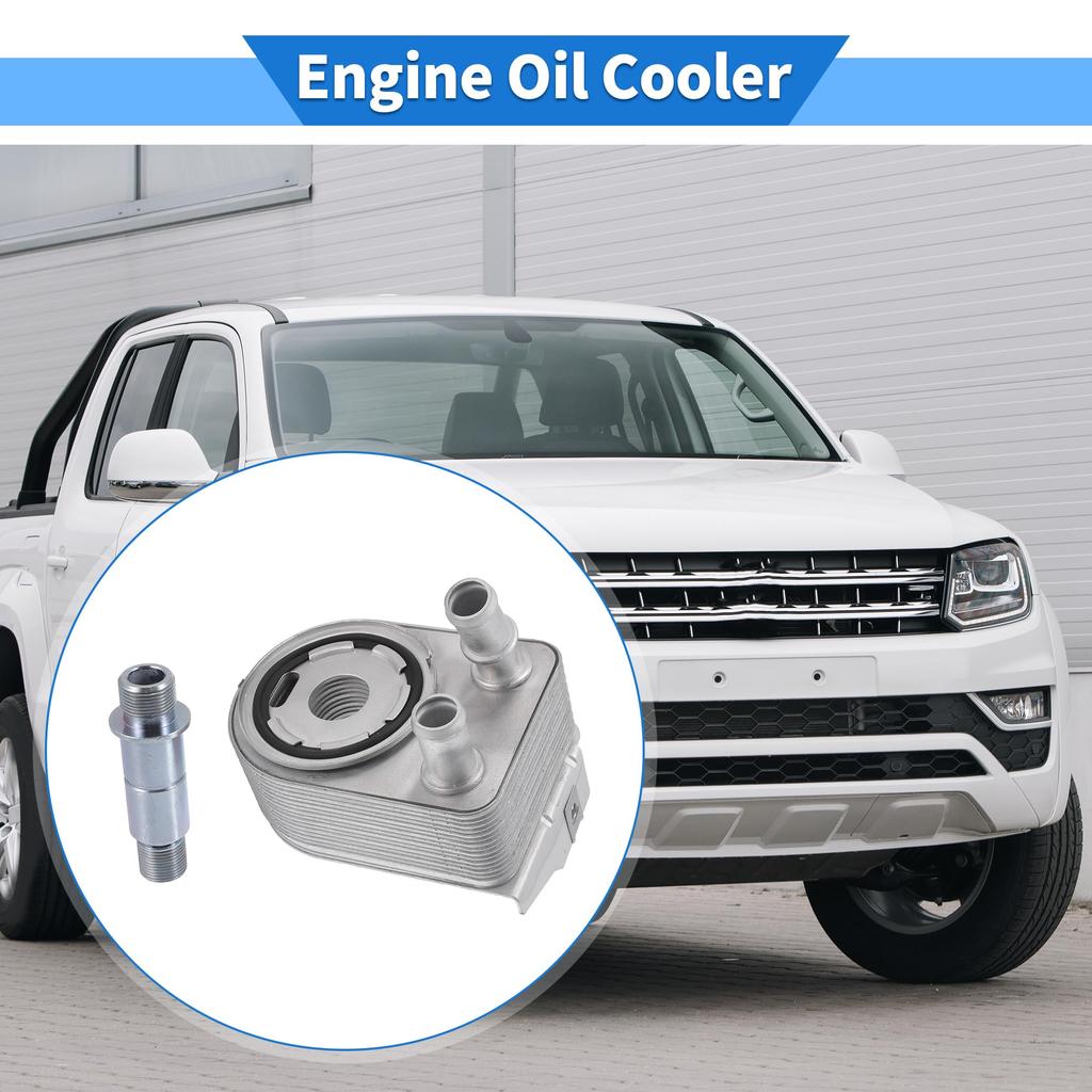 VekAuto Engine Oil Cooler Kit for Jeep Renegade 2015-2021, Durable Aluminum Alloy Silver Tone Transmission Oil Cooler with O-Ring Seals and Bolts