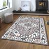 Washable Vintage Persian Style Carpet, Lightweight Floor Mat for Bedroom & Living Room, Soft Comfortable Modern Vintage Rug