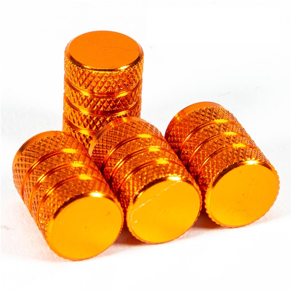 4Pcs Car Tire Valve Stems Cap Knurling Style Tire Valve Cap Aluminum Tire Wheel Stem Air Valve Cap Car Universal Accessories Valve Stems 1