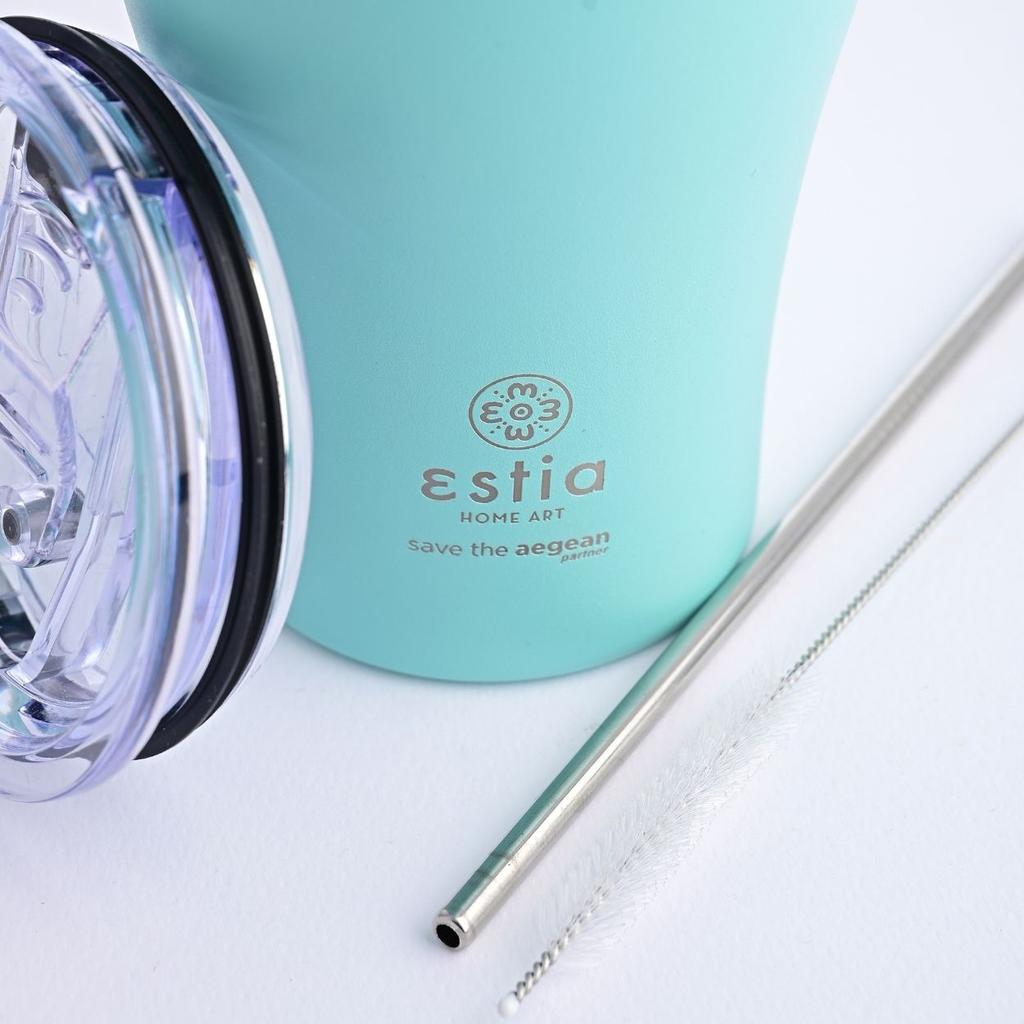 Thermal Mug with Straw 350 Ml Bermuda Green