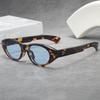  Vintage Cat Eye Sunglasses Women Fashion Leopard Blue Gradient Shades UV400 Men Trending Rivets Punk Sun Glasses