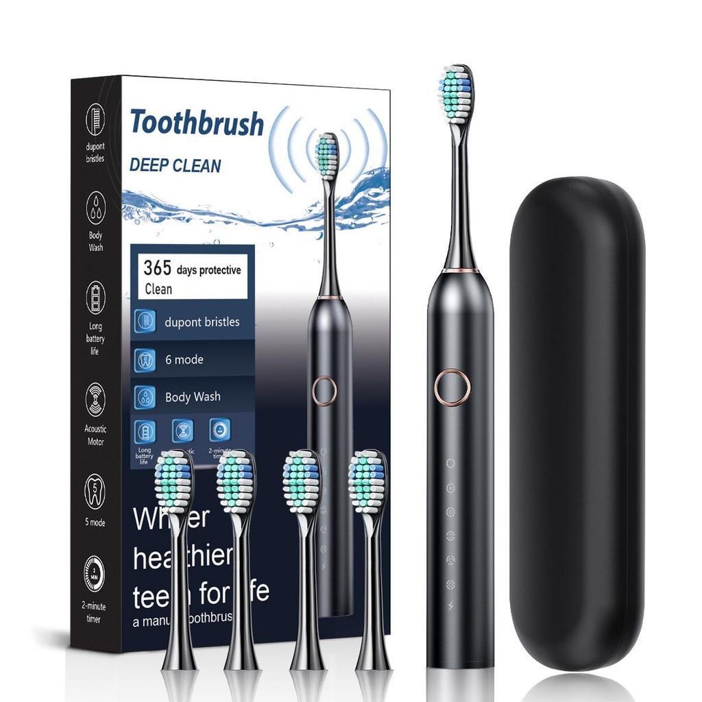 Sonic Electric Toothbrush, Dupont Soft Bristles, 6 Modes, Type-c Charging, IPX7 Waterproof Adult Power Toothbrush