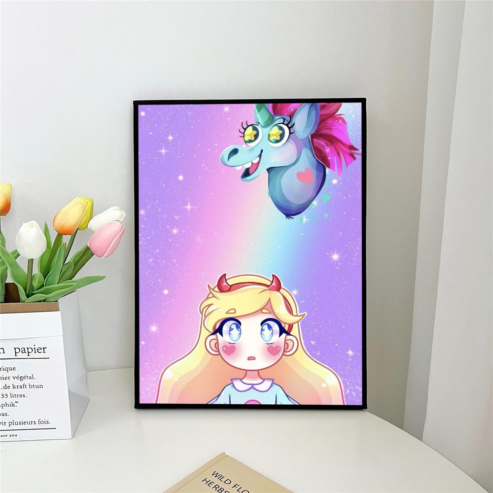 1pc Stars Vs The Forces Evils Self-adhesive Art Poster Waterproof Paper Sticker Coffee House Bar Room Wall Decor