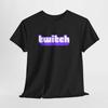 Men's and Women's T-shirts Twitch Black T-Shirt – Unisex Streaming Platform Logo Tee for Men or Women