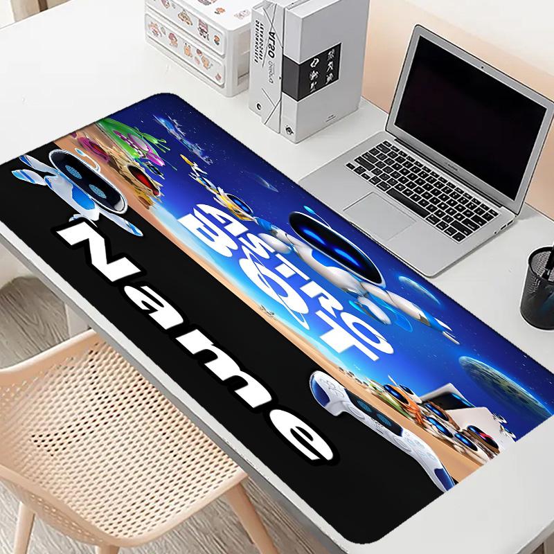 Benutzerdefinierter Name Personalisierte Kosmische Bot Crew Muster Mauspade, Laptop PC Schreibtischmatte, Dekorative Schreibtischmatte für Zuhause Tastaturpad Geschenk