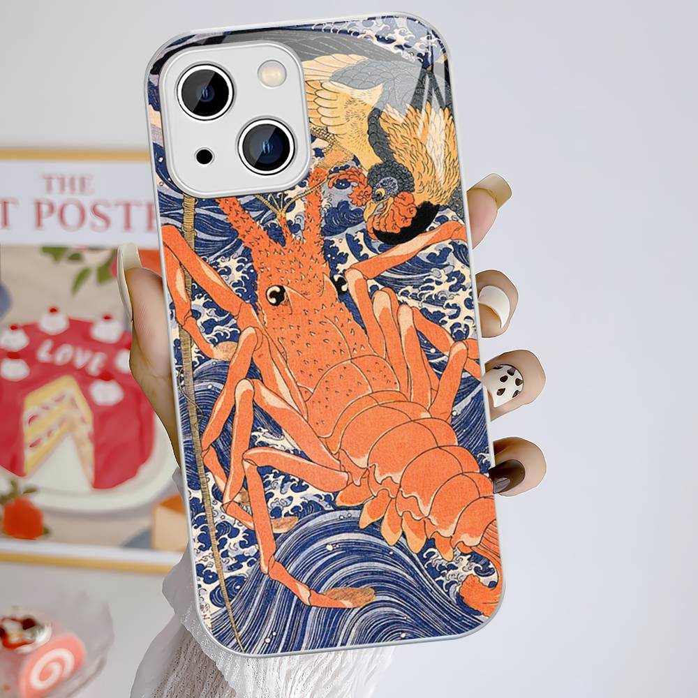 

Утагава Куниёси Искусство Укиё-э Закаленное Стекло Для Iphone 14 13 12 11 Pro Mini XS MAX 14Plus X XS XR Чехол iphone X