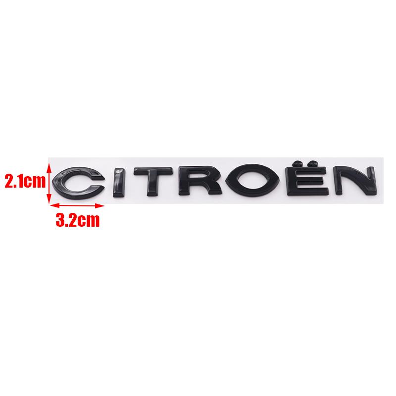 1 Stück 3D Citroen ABS Auto Heck Buchstaben Logo Stoßstange hinten Heckklappe Kofferraum Aufkleber Auto Heck Emblem Aufkleber Styling Zubehör