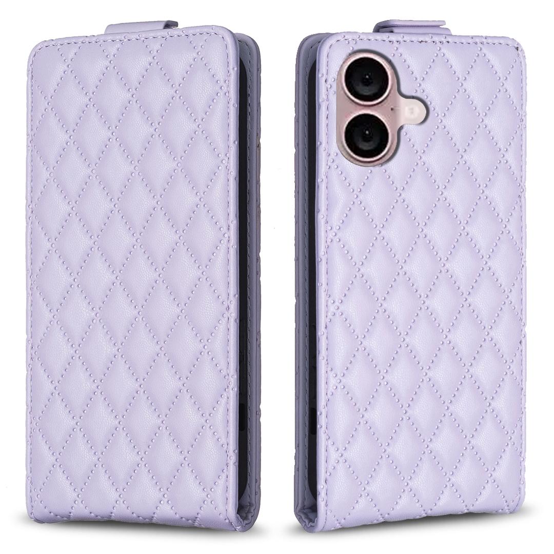 

BF30 For iPhone 16 Plus Wholesale Phone Case Vertical Flip PU Leather Phone Cover with Card Slot Purple
