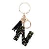Lightweight Keychain Pendant, Sequins Star Letter A-Z Charm with Tassel, Gift Alphabet Initial Metal Keyring for Handbag Backpack Bag