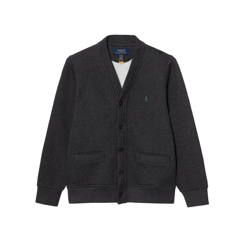 Polo Ralph Lauren Fleecový pletený svetr s dlouhým rukávem a výstřihem do V Dětské svetry 323979360-001