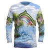 Fishing T Shirt 3D Printing Men's T-Shirts Autumn Long Sleeve Shirts Oversized T-Shirt Casual Men's Clothing O-Neck Mens Clothes
