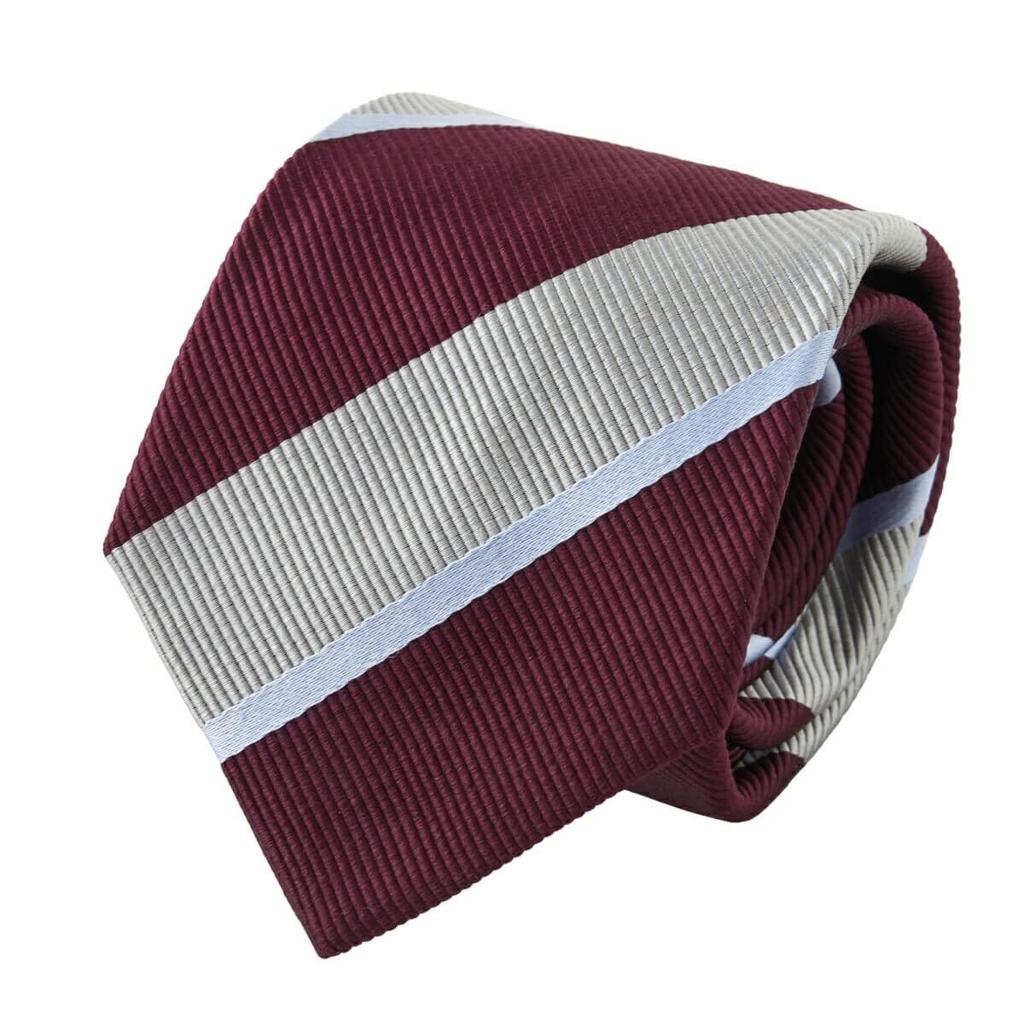 Ogier Silk and Cotton Blend Regular Yamanashi Mogador Regimental Made in Stylish Men's Tie, Tie, Japan, Business,