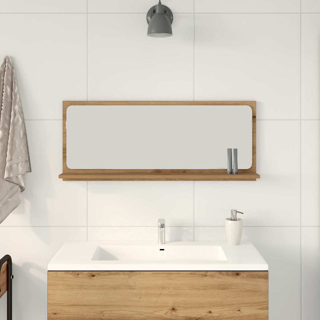 Mirror Cabinet in Artisan Oak 90 x 10.5 x 37 cm Particleboard