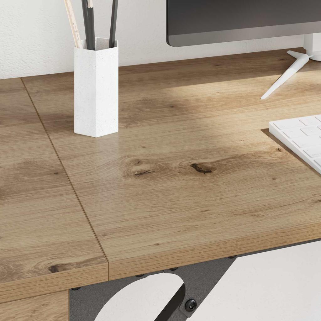 Computer Desk Artisan Oak 131 x 48 x 75 cm Particleboard