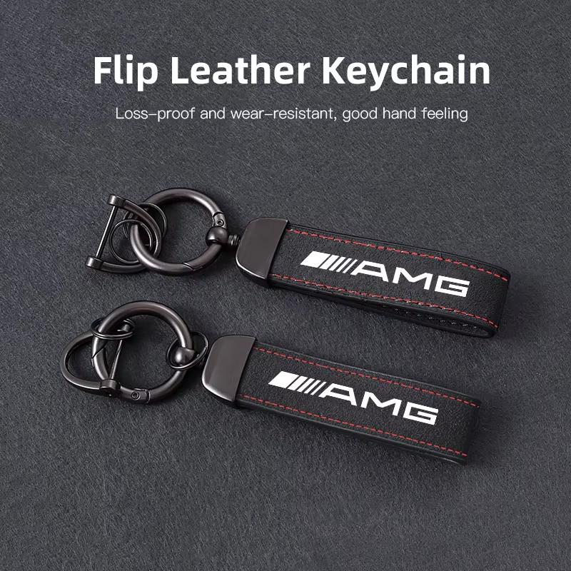 Auto Reifen Felgen Ventilkappen Abdeckung Zinklegierung Leder Auto Schlüsselanhänger Ring Schlüsselanhänger Für Mercedes Benz AMG W203 W206 W220 W205W211W212