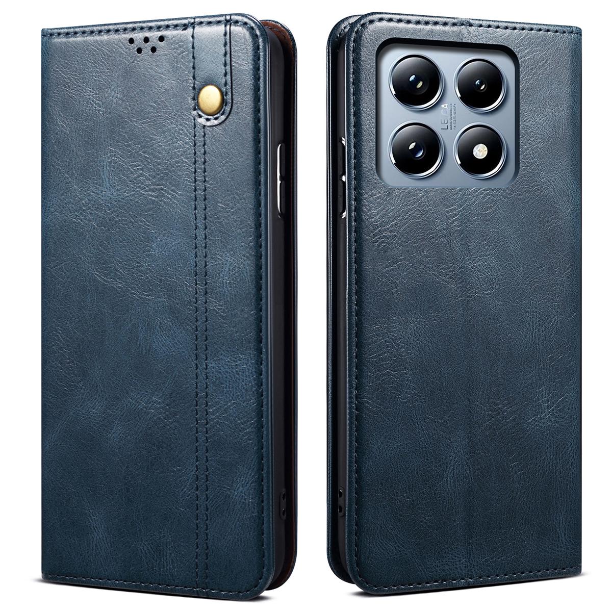

Для Xiaomi 14T Pro Чехол Crazy Horse Texture Waxy Leather Wallet Stand Phone Cover A
