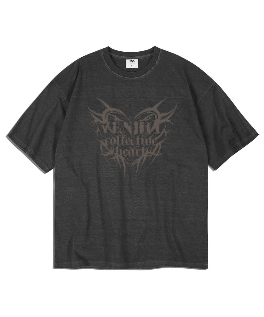 VENHIT Tribal Heart Vh Pigment Short Sleeve Tee