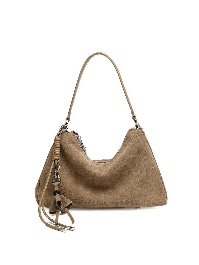 Versatile Retro Frosted Cowhide Women's Commuter Tote and Shoulder Bag