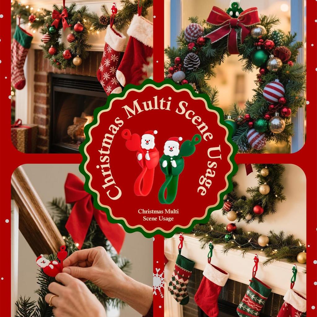 Christmas Wreath Hook, Santa Hook, Fireplace Wreath Hook, Sock Holder, Wall Decoration