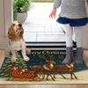 1Pcs Anti Fatigue Kitchen Rugs Christmas Snowy Trees Print Waterproof Non-Slip Thick Cushioned Kitchen Mat Heavy Duty Comfort Standing Mat for Kitchen