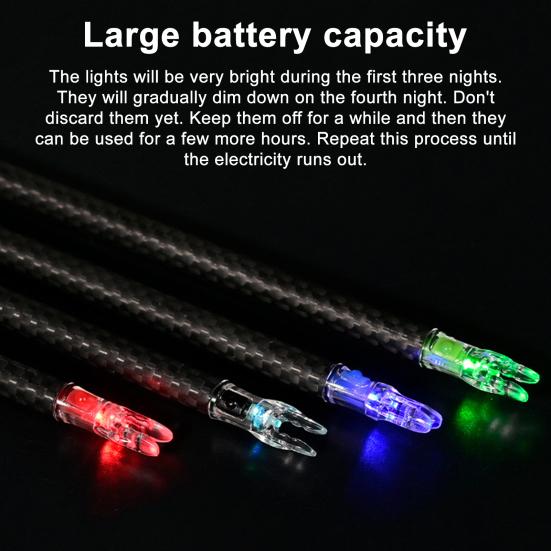 3 Pcs Lighted Nocks for Arrows with 0.244 Inside Diameter LED Light Up Nocks with ON/Off Switch for Archery Hunting