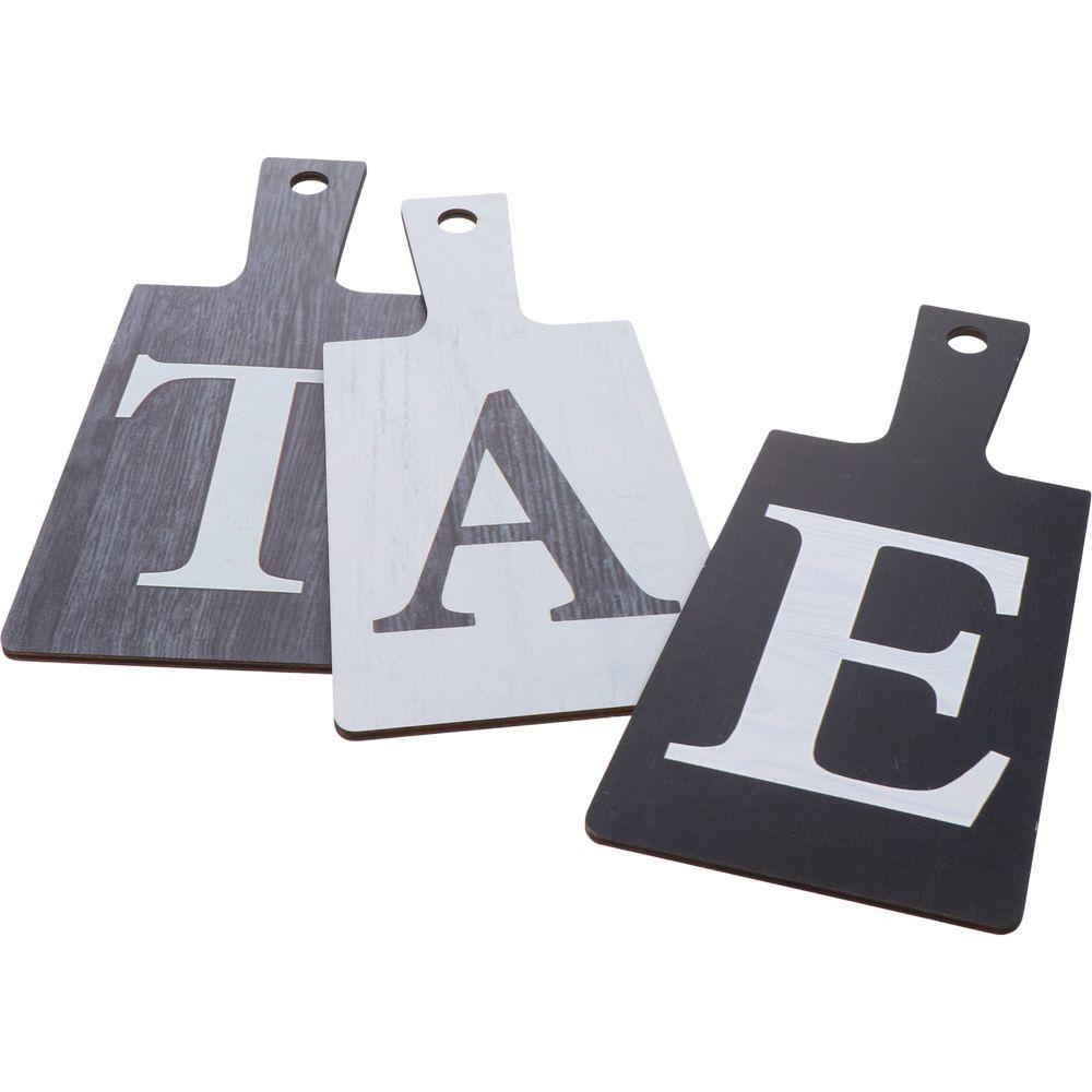 5 Pcs 11.8 Inches Wall Art Signs Wood Wooden Room Decoration Board New Farmhouse Wooden Signs  Wall