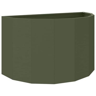 Plant Pot Olive Green 90 X 45 X 50 Cm Steel