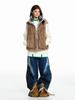 Gilet Reversibile a Quadri Stile Retrò Americano Unisex 2025, Giacca Calda Senza Maniche Larga in Cotone per l'Inverno