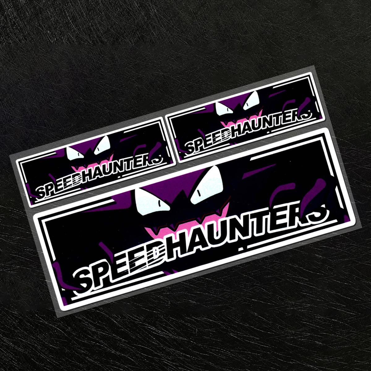 3PCS/Lot JDM Reflective Stickers Speed Haunters Vinyl Decal Accessories Decor Car Motorcycle Body Window Windshield Bumper A