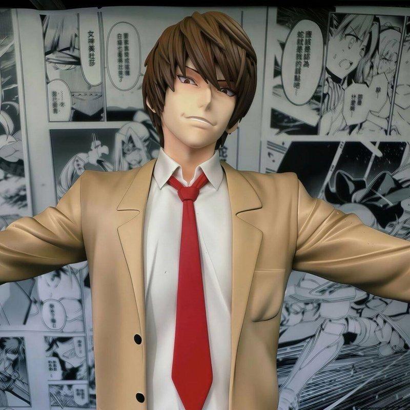Death Note Anime Figure Yagami Light L Suit Version PVC Model Cartoon Character Collectible Statue Anime Fans Otaku Toys Gift