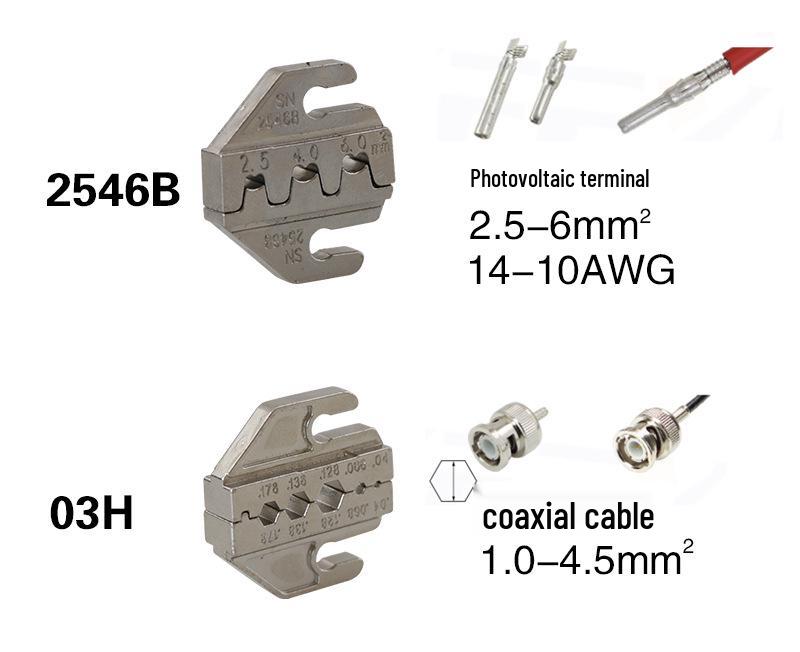 SN Series Crimping Pliers Jaws: Spring & Terminal Fittings (02C, 06WF, 2546B, 58B, 06)