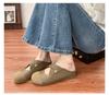 Yuanlitong casual Boken shoes women's bag head half-drag Muller shoes 2025 Korean version cross-strap platform casual shoes women