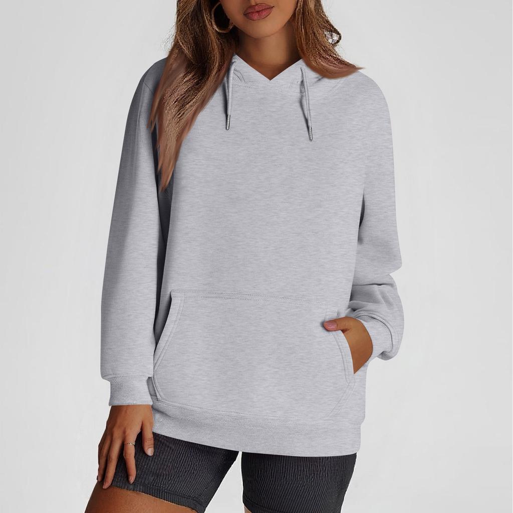 Ladies' Fashionable Printing Casual Hooded Long Sleeved Sweatshirt