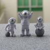 3 Piece Astronaut Figurines Cute Nordic Style PVC Spaceman Desk Decor for Cake Decoration Kids Room