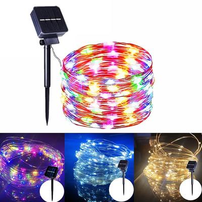 32m/22m/12m/7m Luce Solare a LED da Esterno Lampada a LED Solare Giardino Esterno Ghirlanda di Luci Fata Stringa Festone Illuminazione Decorazione Natalizia